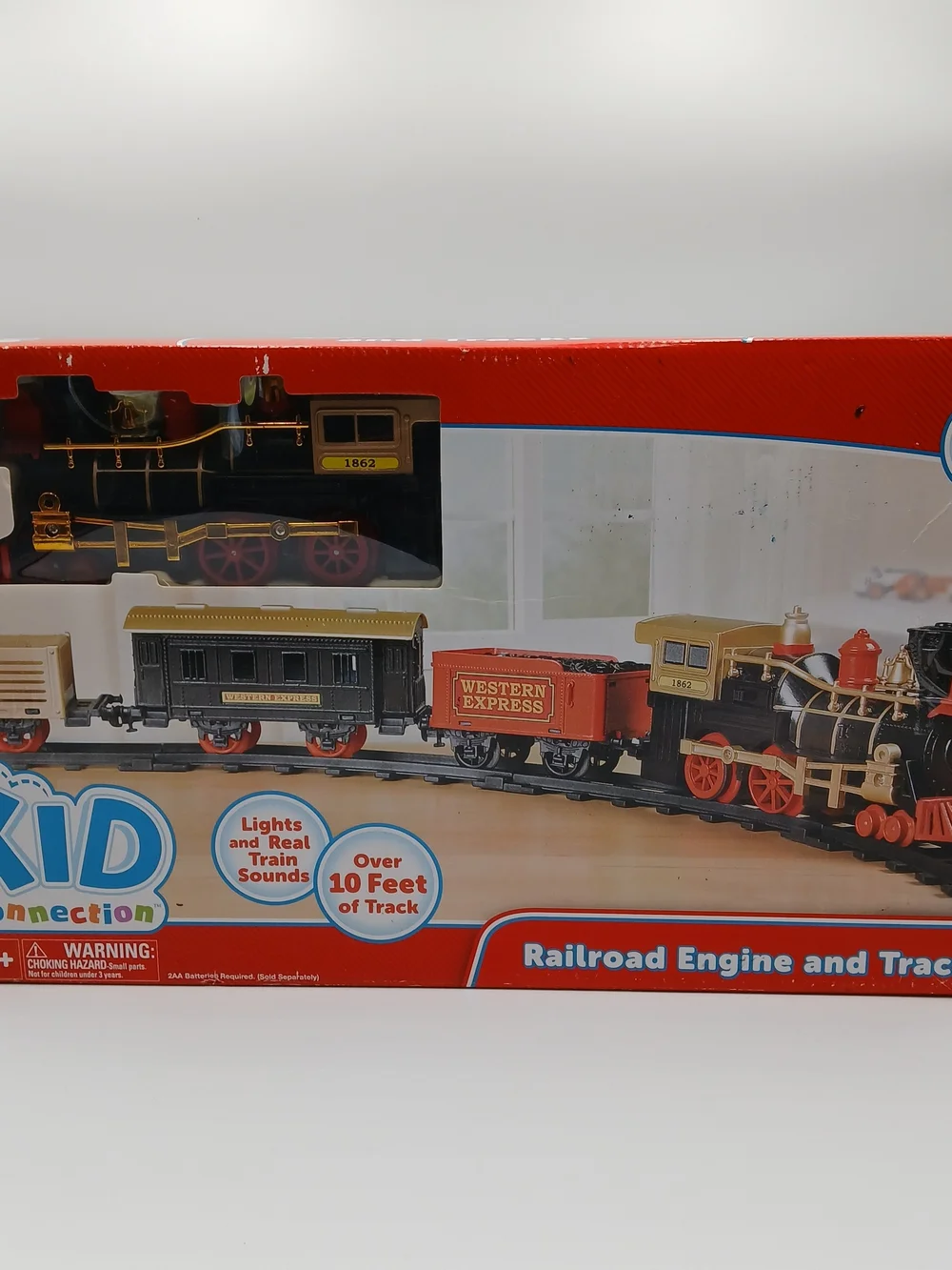 Kid Connection 22 Piece Toy Railroad Engine & Tracks Set Ages 3+ Lights & Sounds